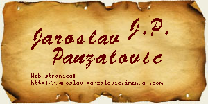Jaroslav Panzalović vizit kartica